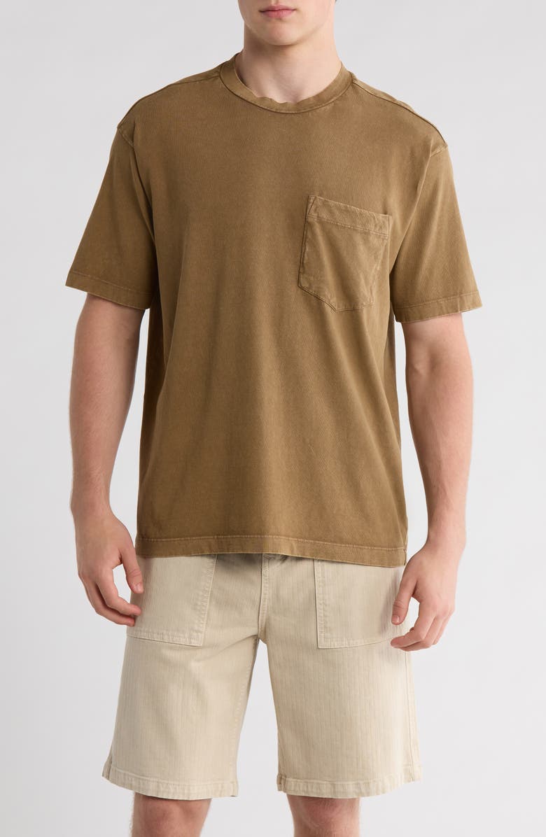 Abound Acid Wash Pocket T-Shirt, Main, color, Brown Shiitake
