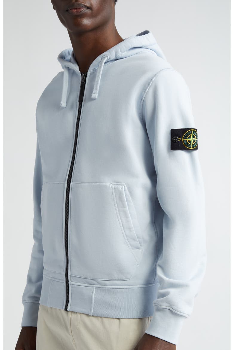 Felpa Zip Hoodie, Alternate, color, SKY BLUE