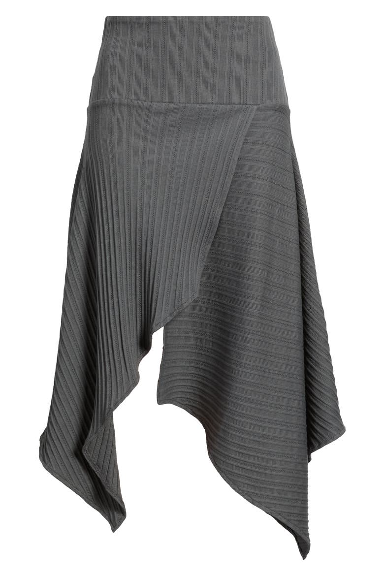 Fragmento Ribbed Midi Skirt, Alternate, color, GRIS