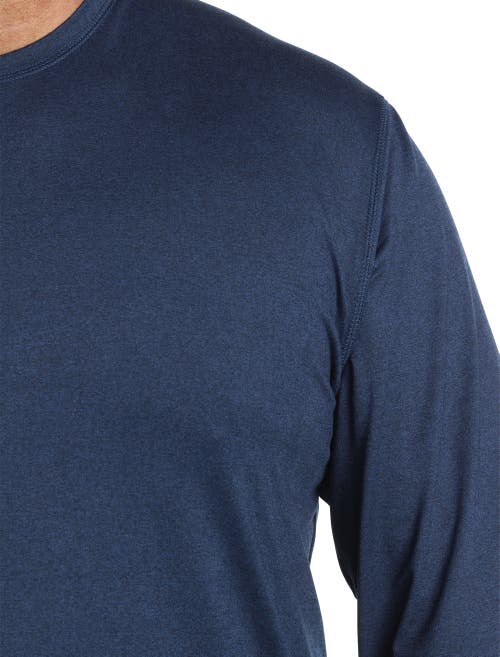 Harbor Bay By Dxl Colder Weather Level 2 Performance Thermal T-shirt In Blue