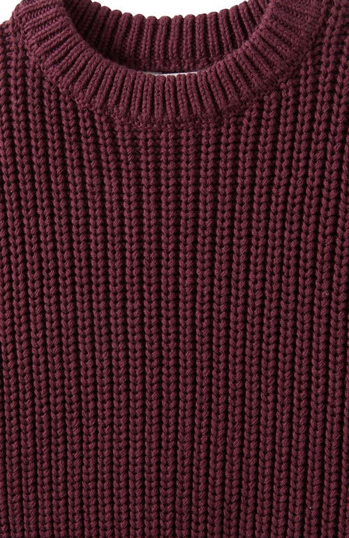 Cotton On Kids Connor Crew Neck Jumper In Burgundy