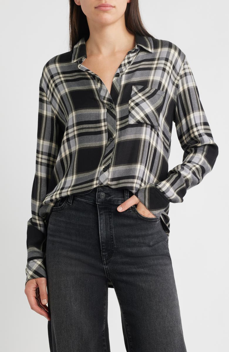 Rails Hunter Plaid Button-Up Shirt, Main, color, Ivory Cloud