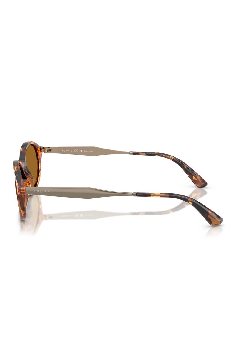 52mm Polarized Oval Sunglasses, Alternate, color, YELLOW HAVANA