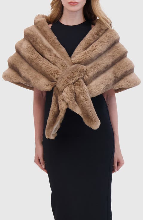 Fur-Free Chinchilla (Faux Fur) Horizontal Stole