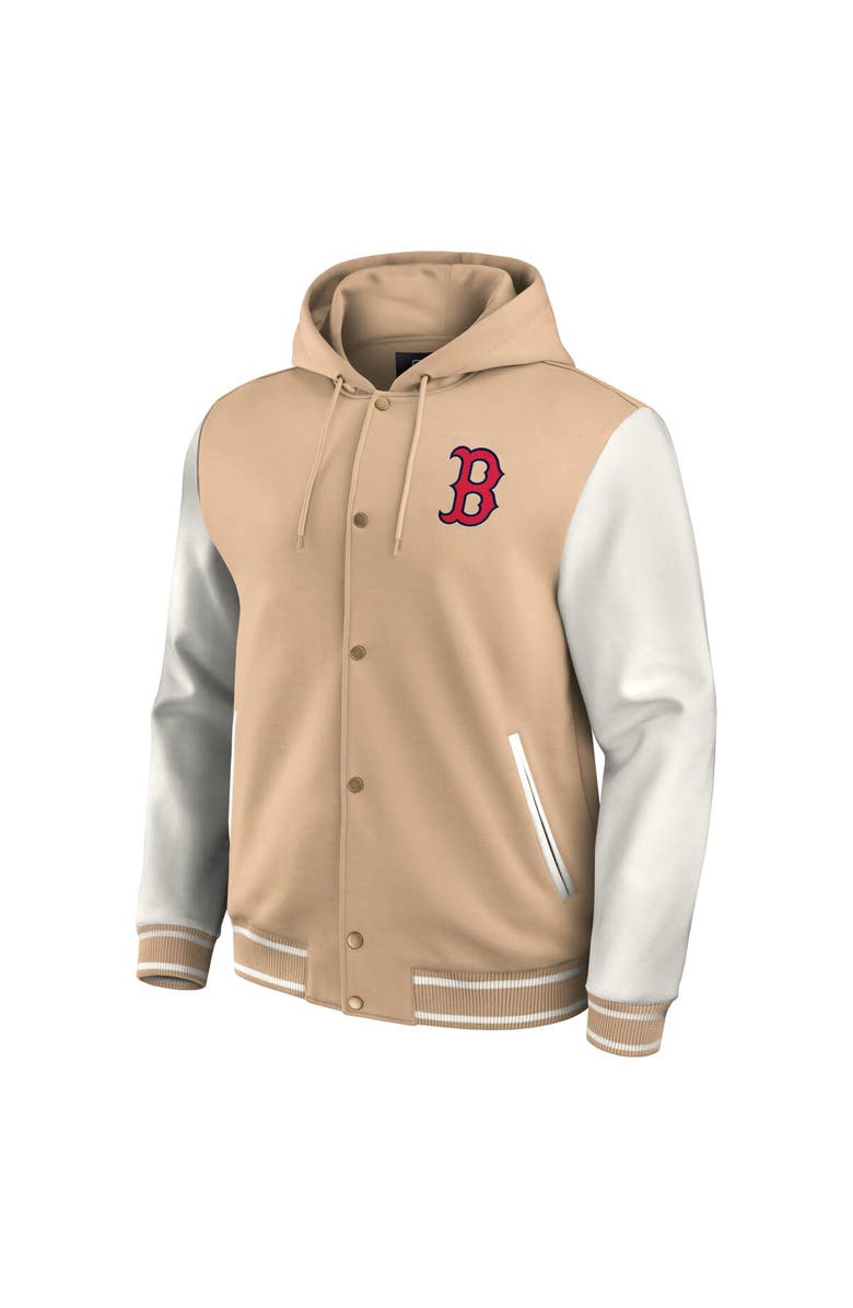 Darius Rucker Collection by Fanatics Men's Darius Rucker Collection by Fanatics Khaki Boston Red Sox Tri-Blend Full-Snap Hoodie Baseball Jacket, Alternate, color, 