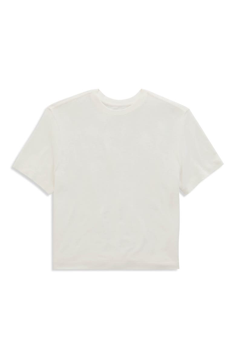 Charli Boxy Linen Blend T-Shirt, Alternate, color, POWDER