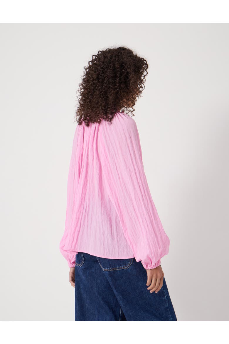 Ruffled Long Sleeve Blouse, Alternate, color, Candy Pink