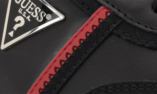 Guess Lasen Sneaker In Black/red