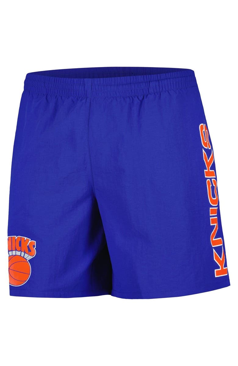 Mitchell & Ness Men's Mitchell & Ness Blue New York Knicks Hardwood Classics 1990-1992 Throwback Logo Heritage Shorts, Alternate, color, 