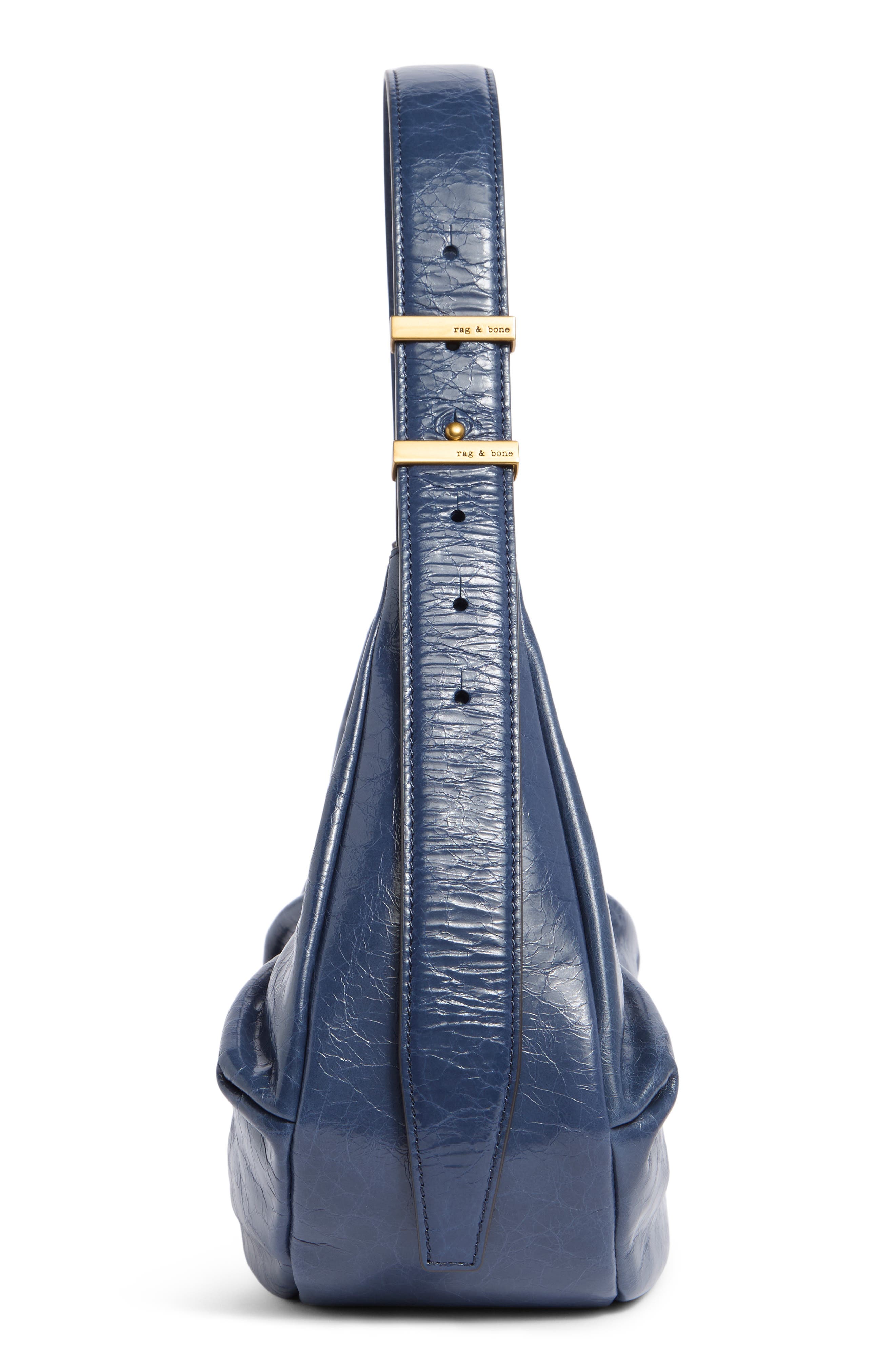 Hudson Leather Hobo Bag, Alternate, color, BLUE