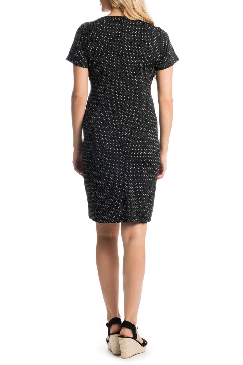 Jada Maternity/Nursing Dress, Alternate, color, BLACK DOT