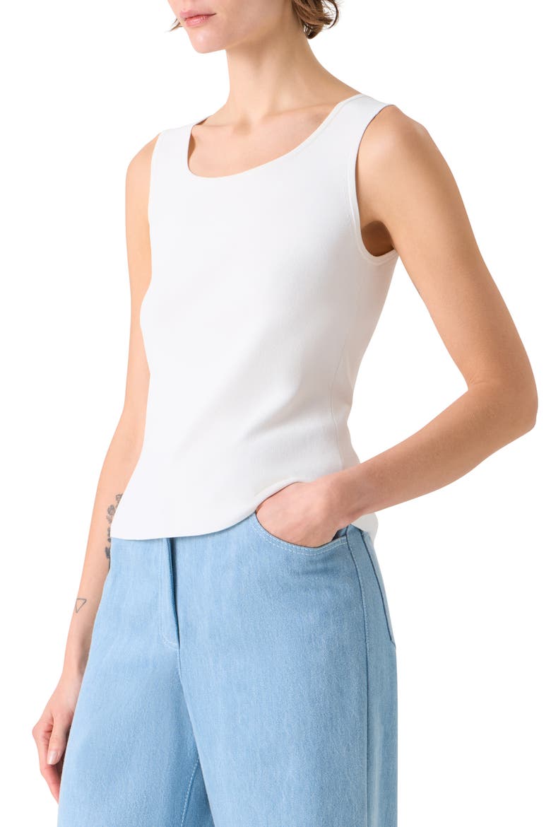 Scoop Neck Knit Tank, Alternate, color, CREAM
