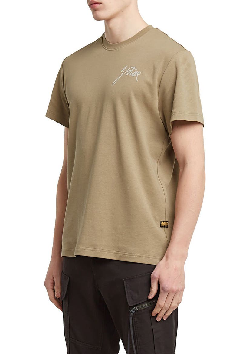 Script Organic Cotton Graphic T-Shirt, Alternate, color, SAFARI