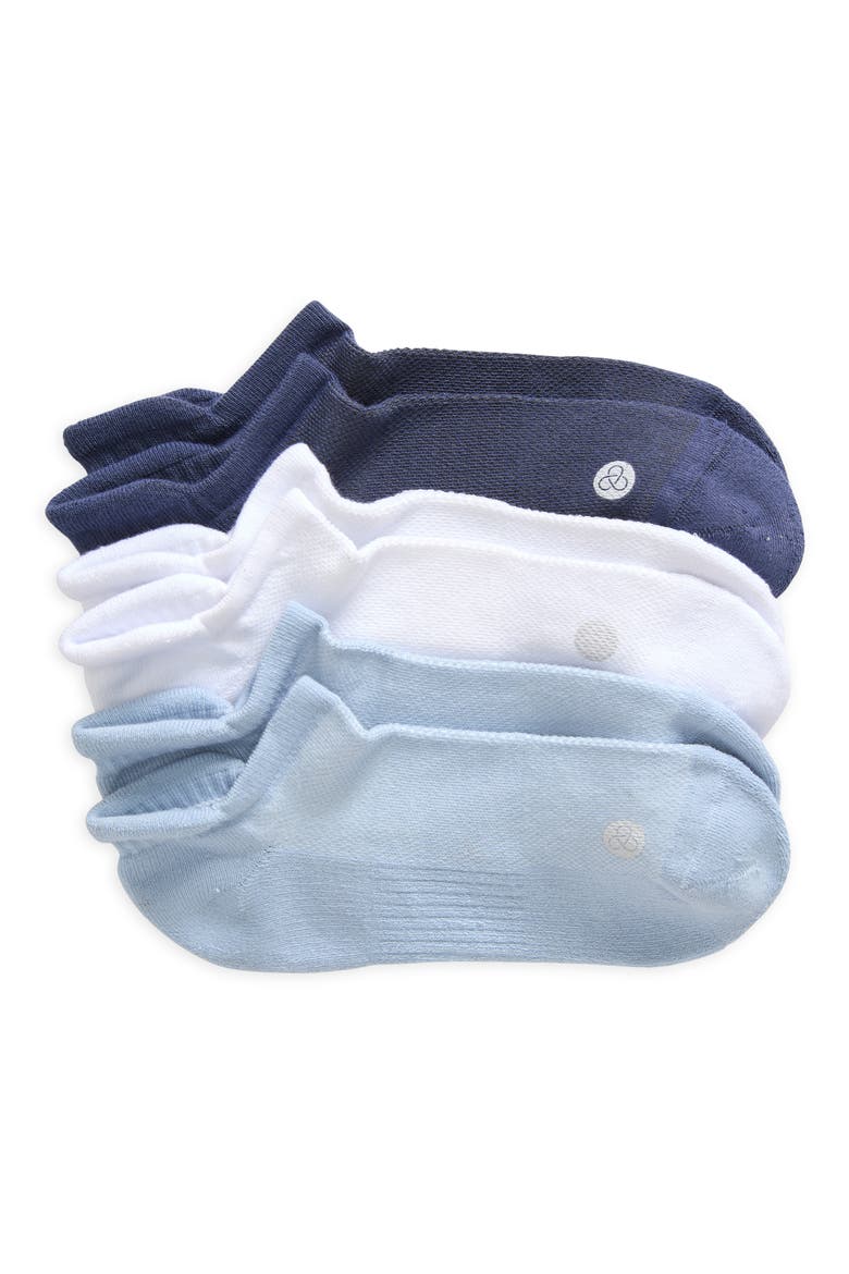 3-Pack Tab Ankle Socks, Main, color, BLUE INDIGO
