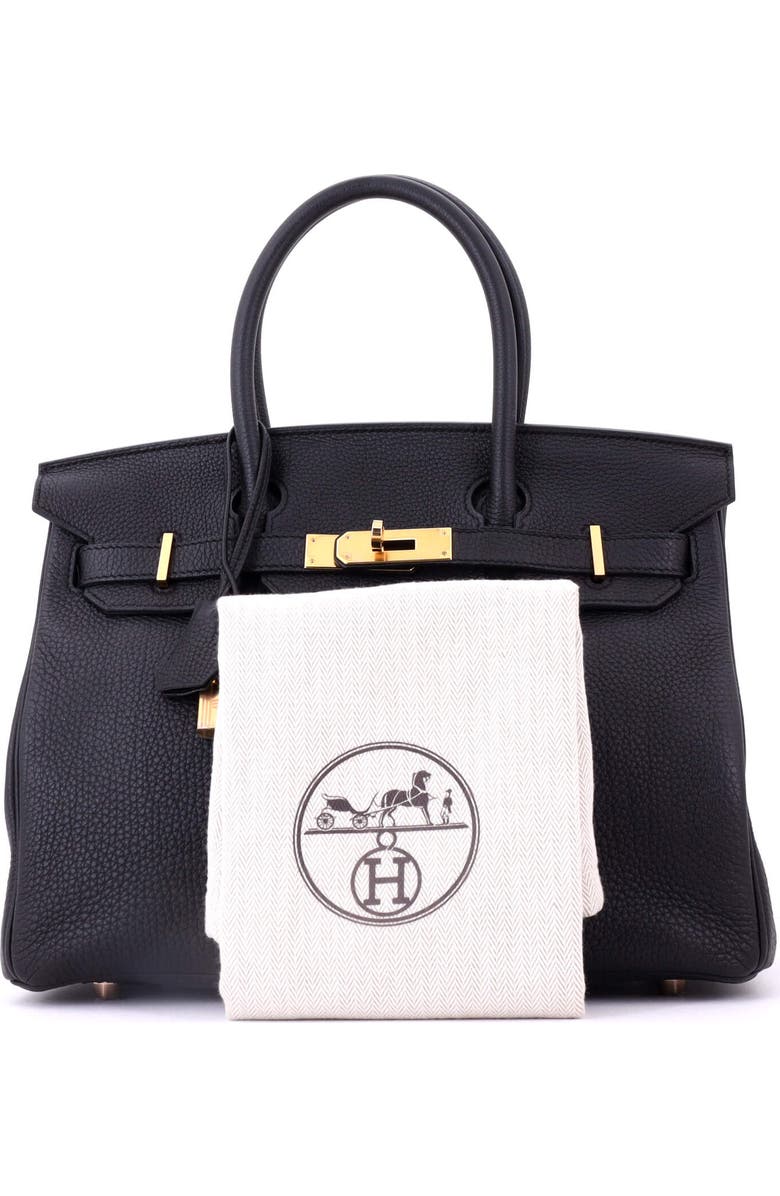 Pre-Owned Hermes Birkin Handbag Black Togo with Rose Gold Hardware 30, Alternate, color, Noir