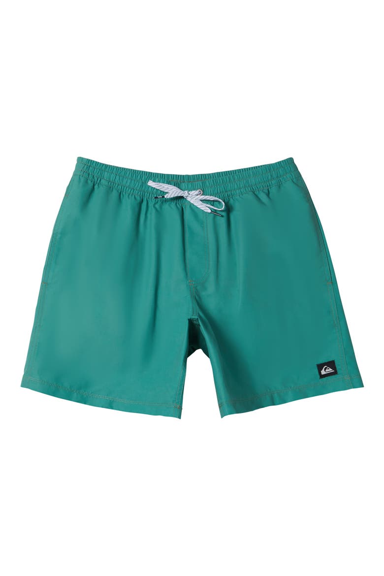 Everyday Solid Volley Swim Trunks, Main, color, FROSTY SPRUCE
