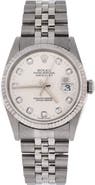 Pre-Owned Rolex Oyster Perpetual Datejust Automatic Watch Stainless Steel and White Gold with Diamond Markers 36