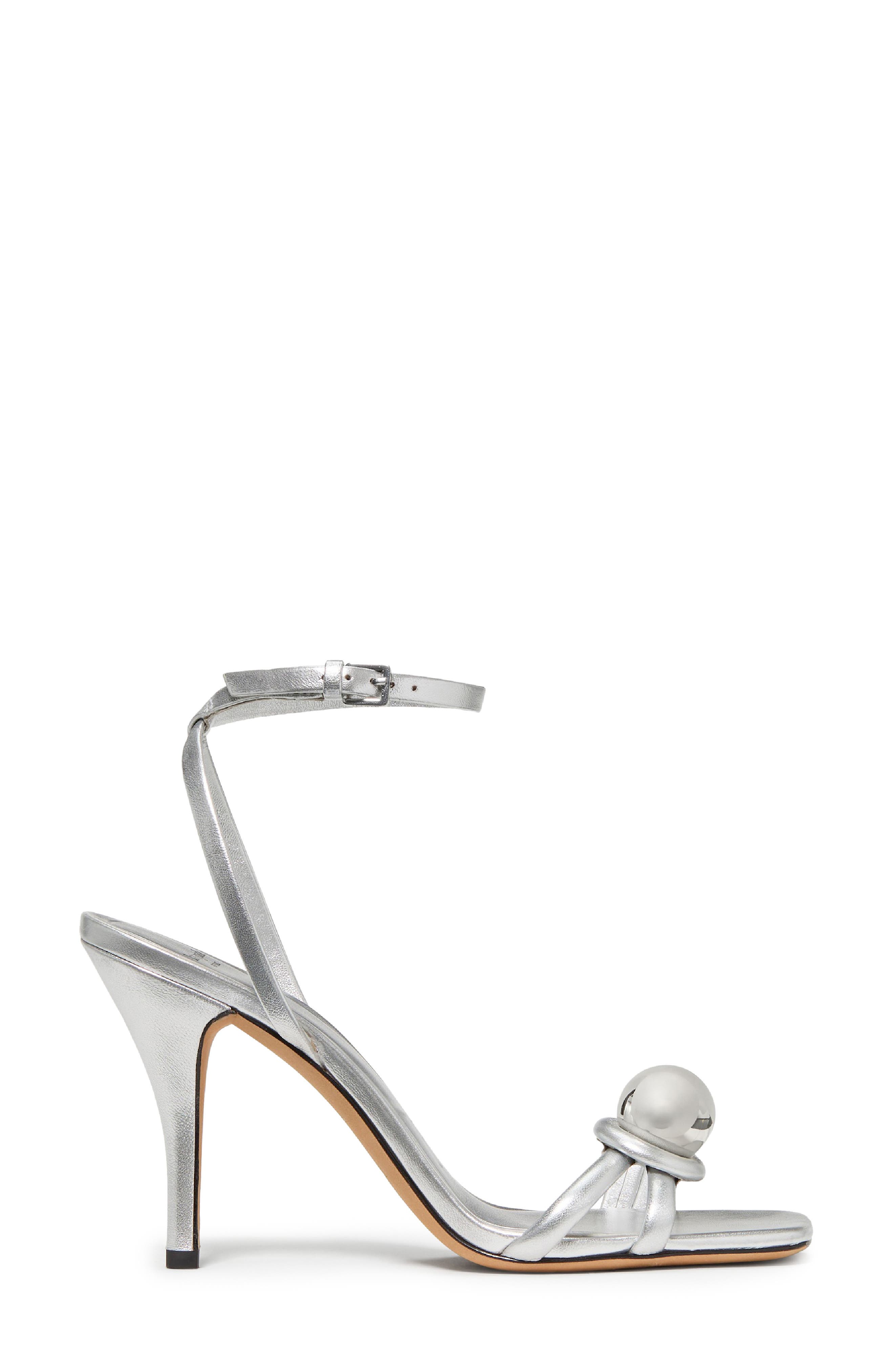 Kate Spade New York harmony ankle strap sandal, Alternate, color, Silver