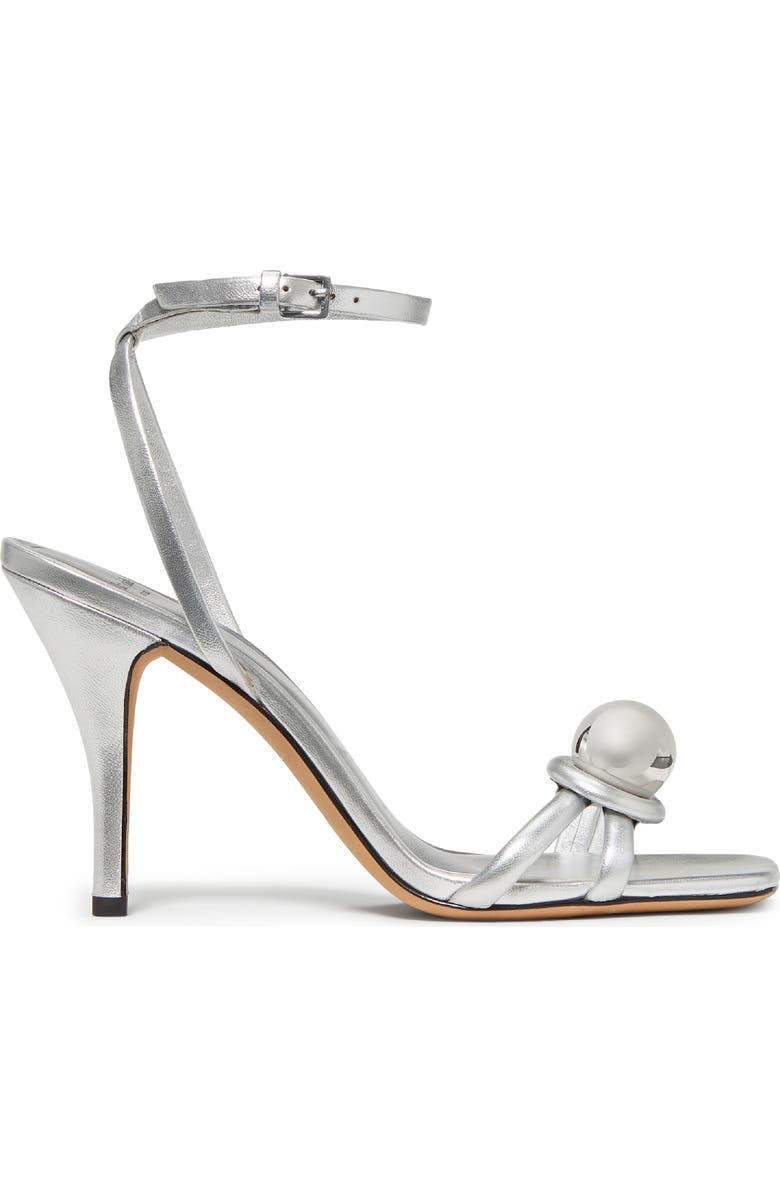 Kate Spade New York harmony ankle strap sandal, Alternate, color, Silver