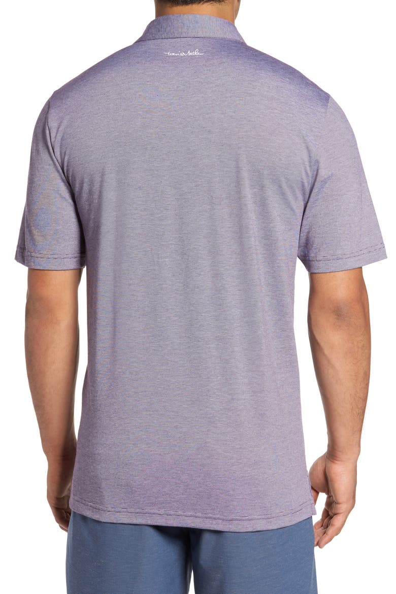 The Zinna Slub Piqué Polo, Alternate, color, BLACKBERRY CORD/WHT