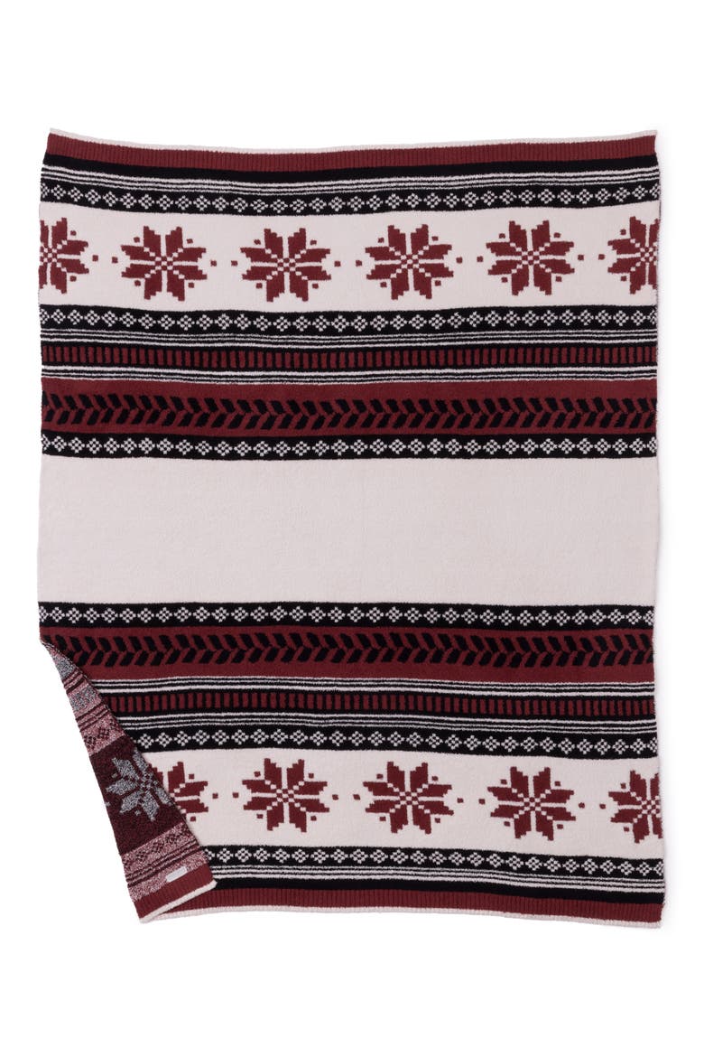 CozyChic® Fair Isle Throw Blanket, Alternate, color, CRIMSON MULTI