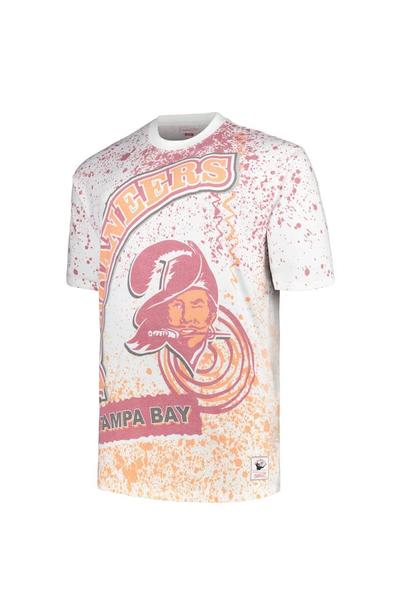 Mitchell & Ness Men's Mitchell & Ness White Tampa Bay Buccaneers Big & Tall Allover Print T-Shirt, Alternate, color, 