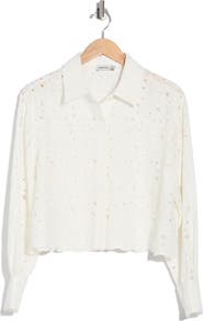 Simkhai Penelope Cotton Eyelet Button-Up Shirt