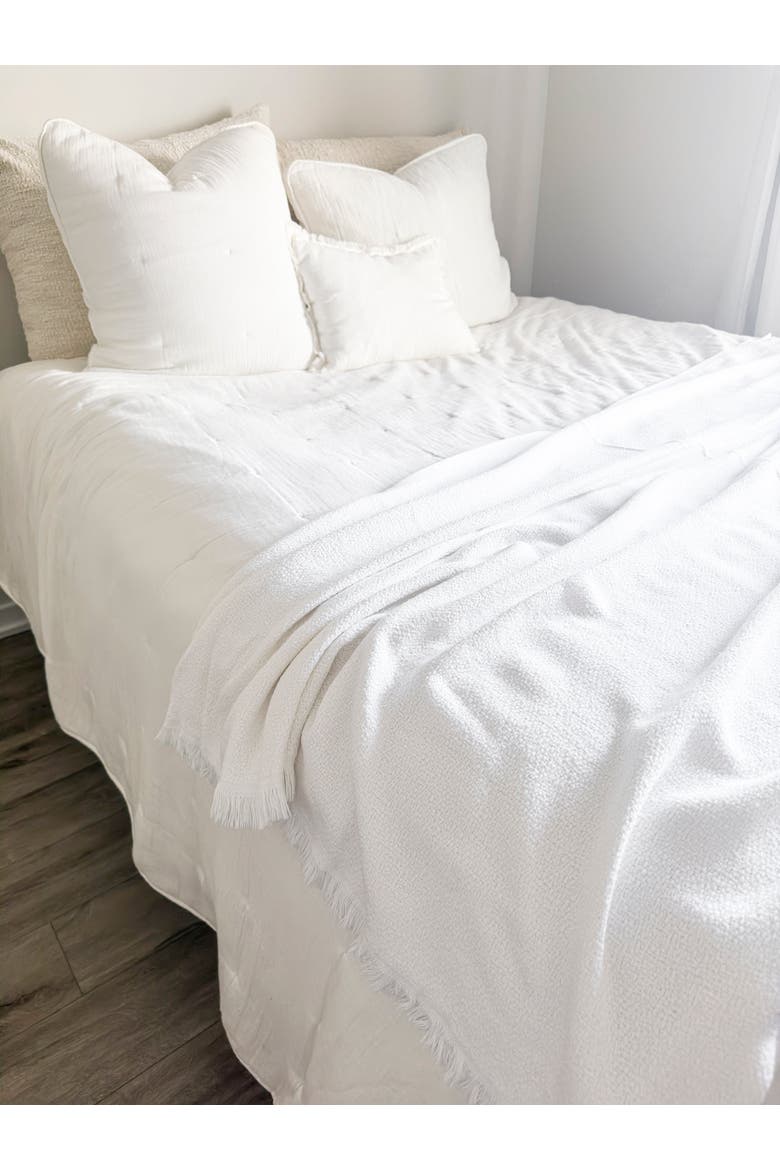Blissful Throw, Alternate, color, Bright White