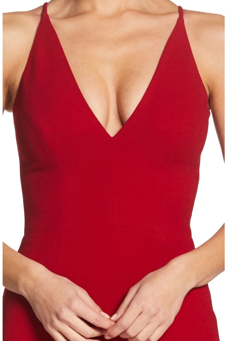 Lyla Crepe Cocktail Dress, Alternate, color, GARNET