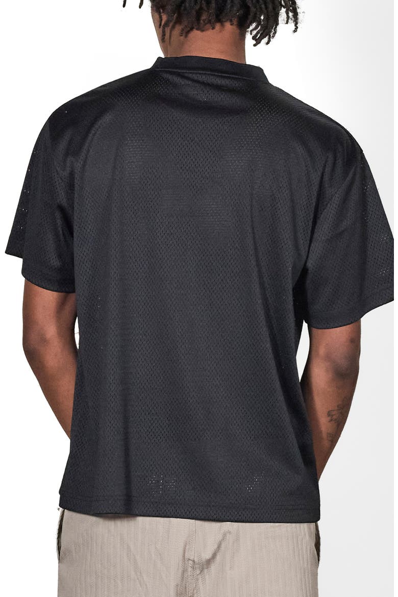 Twitch Cotton Mesh T-Shirt, Alternate, color, BLACK