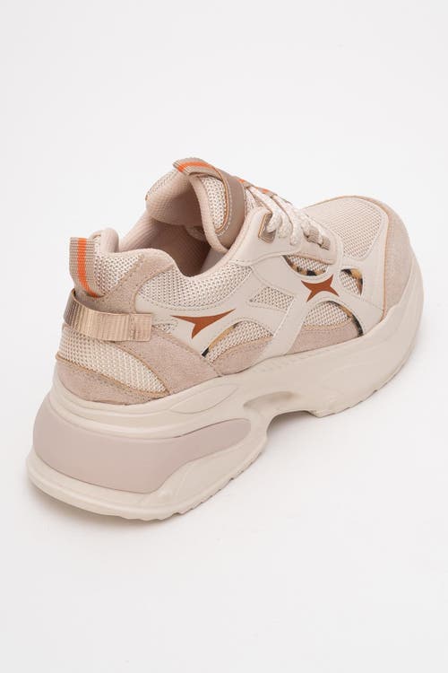 Prologue Shoes Marron Sport Sneakers In Animal Print