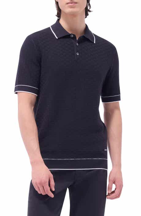 Bugatchi Tipped Contrast Collar Polo Sweater