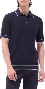 Bugatchi Tipped Contrast Collar Polo Sweater