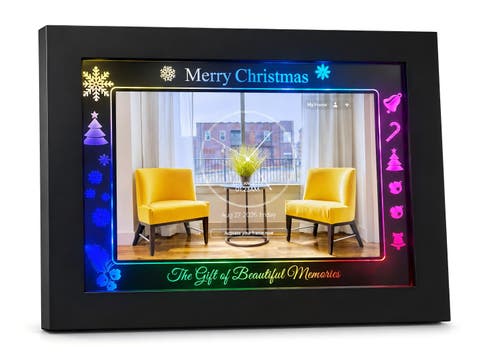 10.1 Inch IPS Touch Screen RGB Light WiFi Digital Photo Frame 16GB Storage Christmas Gift