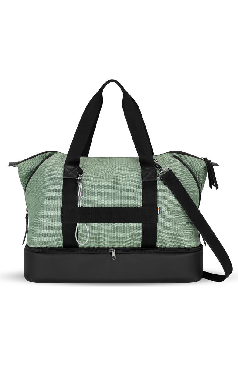 Sherpani Boston Anti Theft Travel Tote Bag with Removable Shoe Compartment, Main, color, Aloe Mist