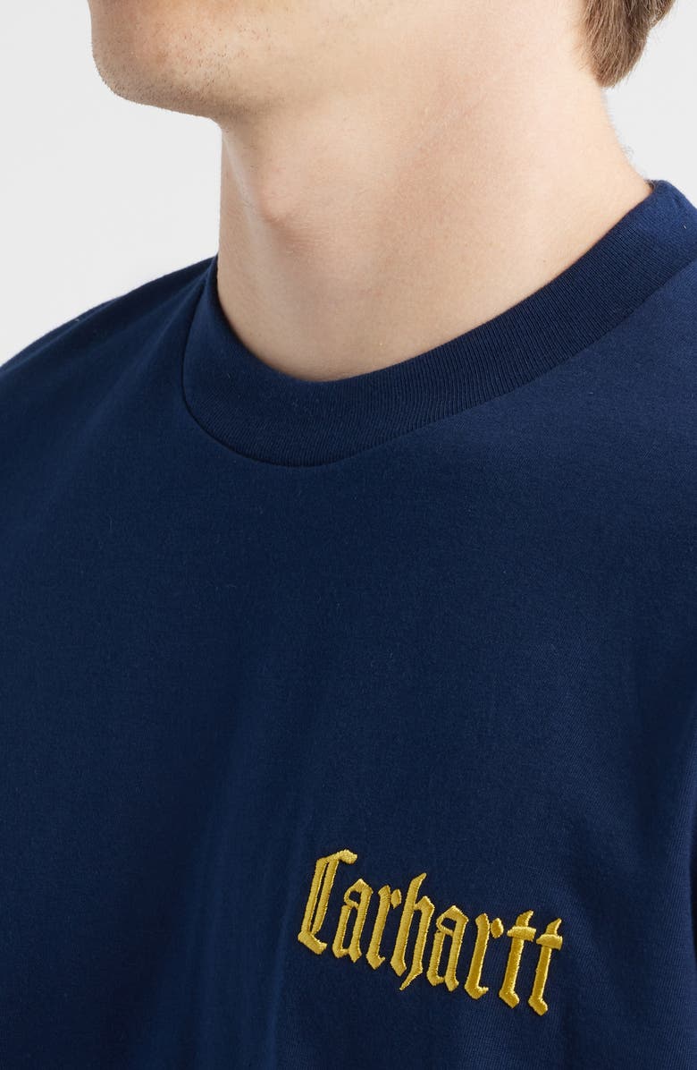 Carhartt Work In Progress Schooling Cotton Graphic T-Shirt, Alternate, color, Jupiter