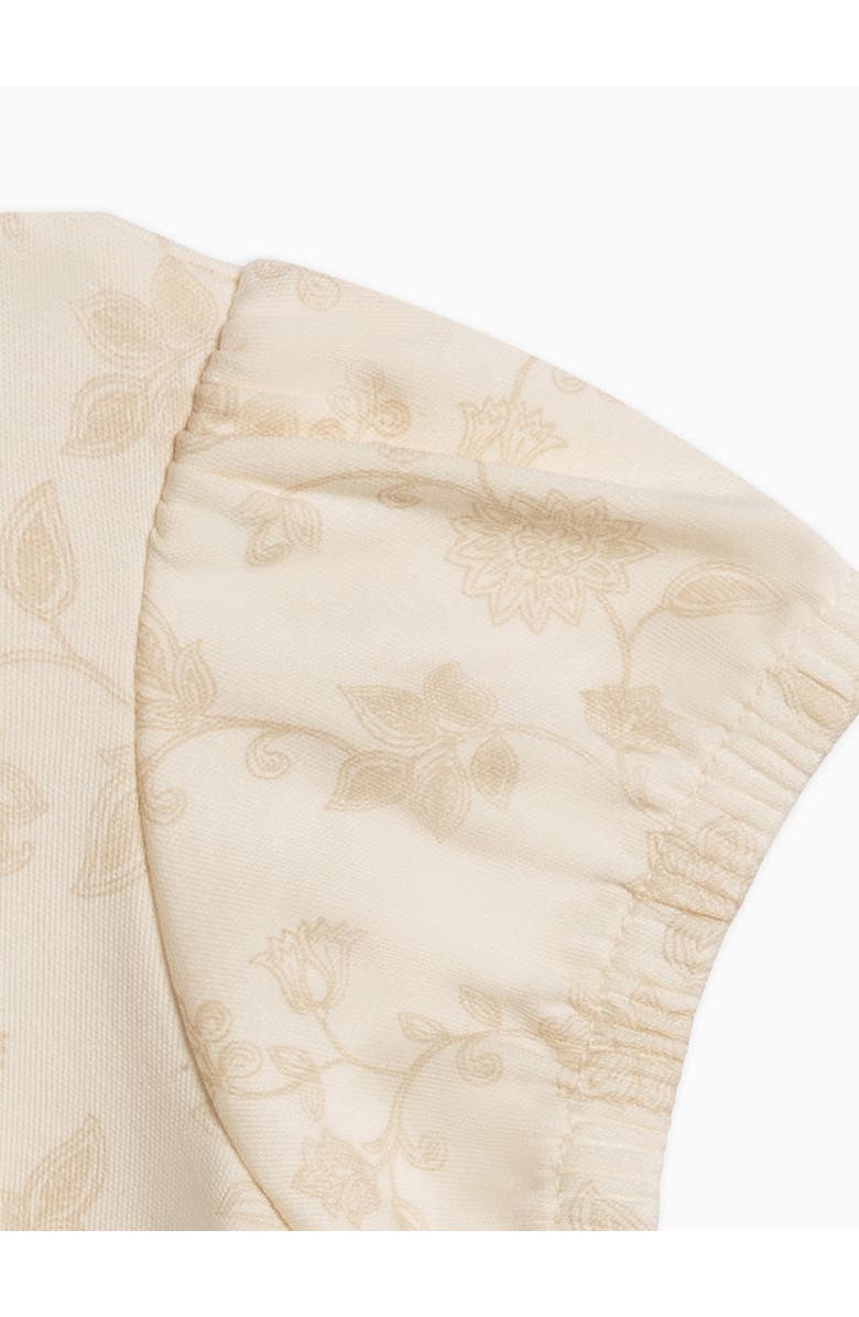 Colored Organics Cora Tulip Back Organic Short Sleeve Shirt, Alternate, color, Aria Floral / Beige