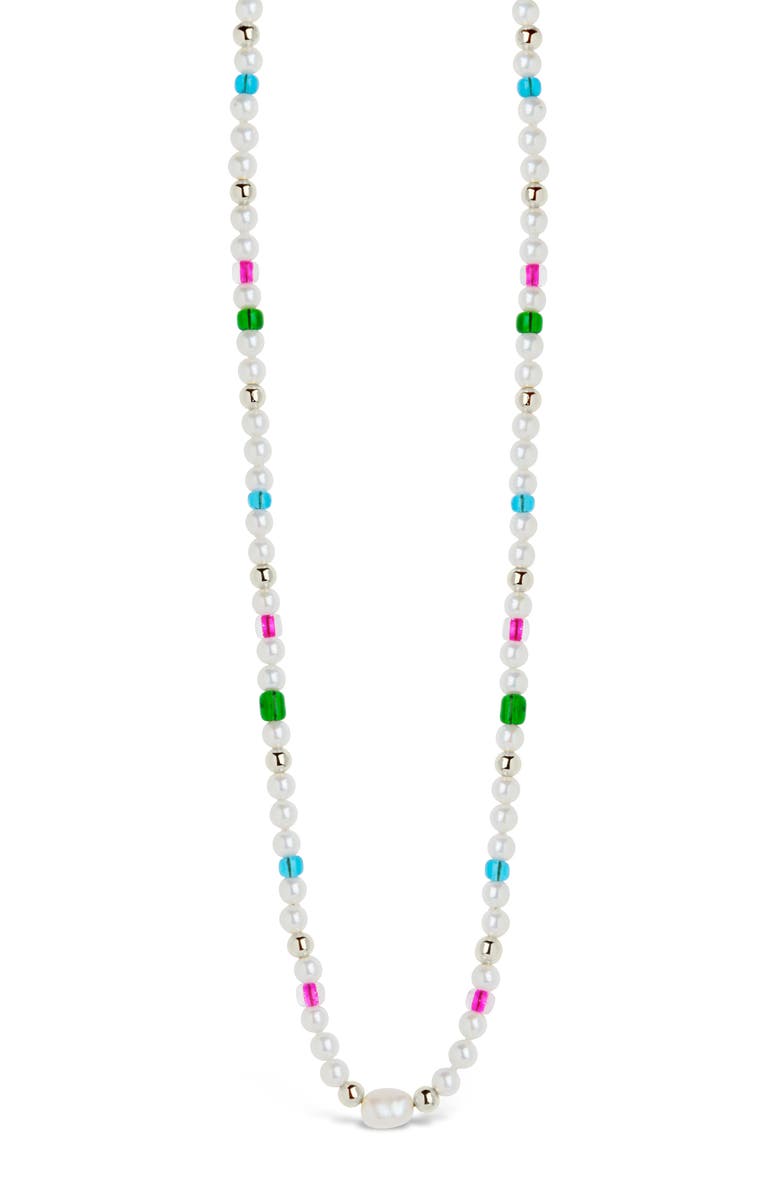 Sterling Forever Polly Beaded Necklace, Alternate, color,