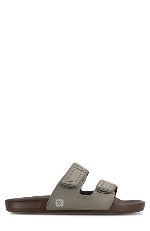 Vance Co. Vance Mario Comfort Adjustable Strap Slide-in Sandal In Brown