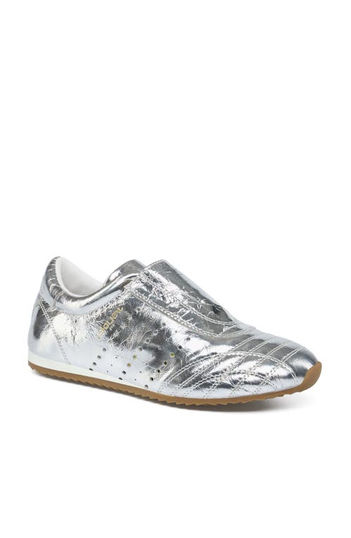 Jslides Paris Leather Sneaker In Silver