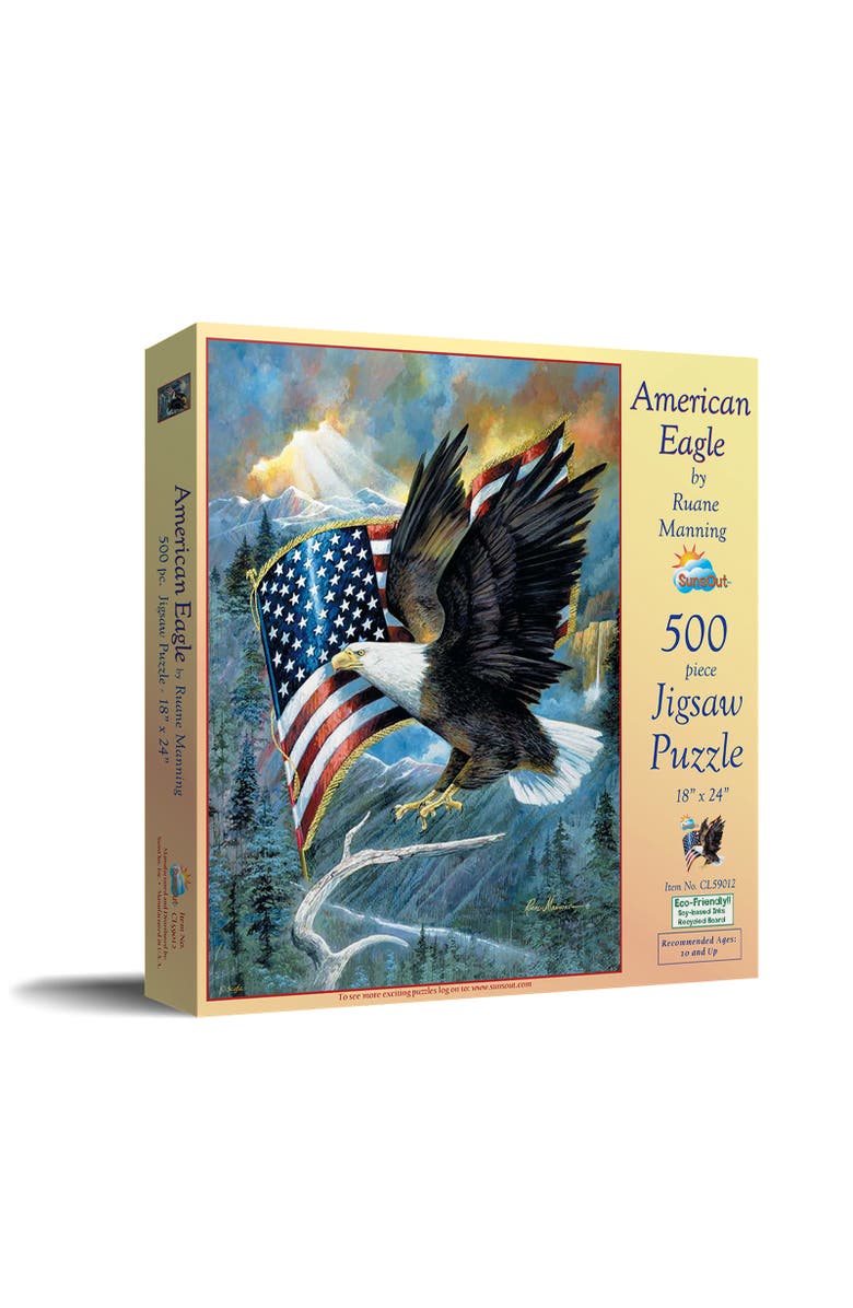 Sunsout American Eagle 500 piece Jigsaw Puzzle for Adults, Main, color, Multicolor