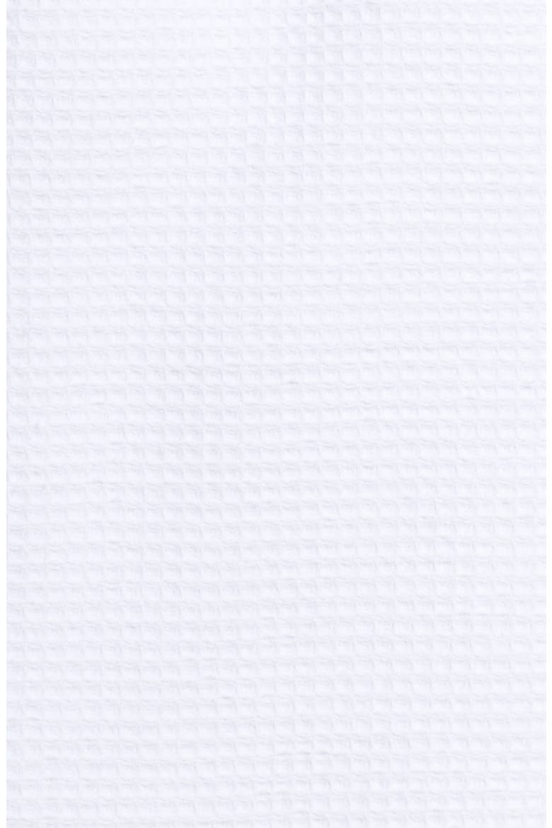 Waffle Knit Short Robe, Alternate, color, WHITE