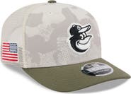 New Era Men's New Era Light Beige/Olive Baltimore Orioles 2025 Armed Forces Day 9SEVENTY Stretch-Snap Hat