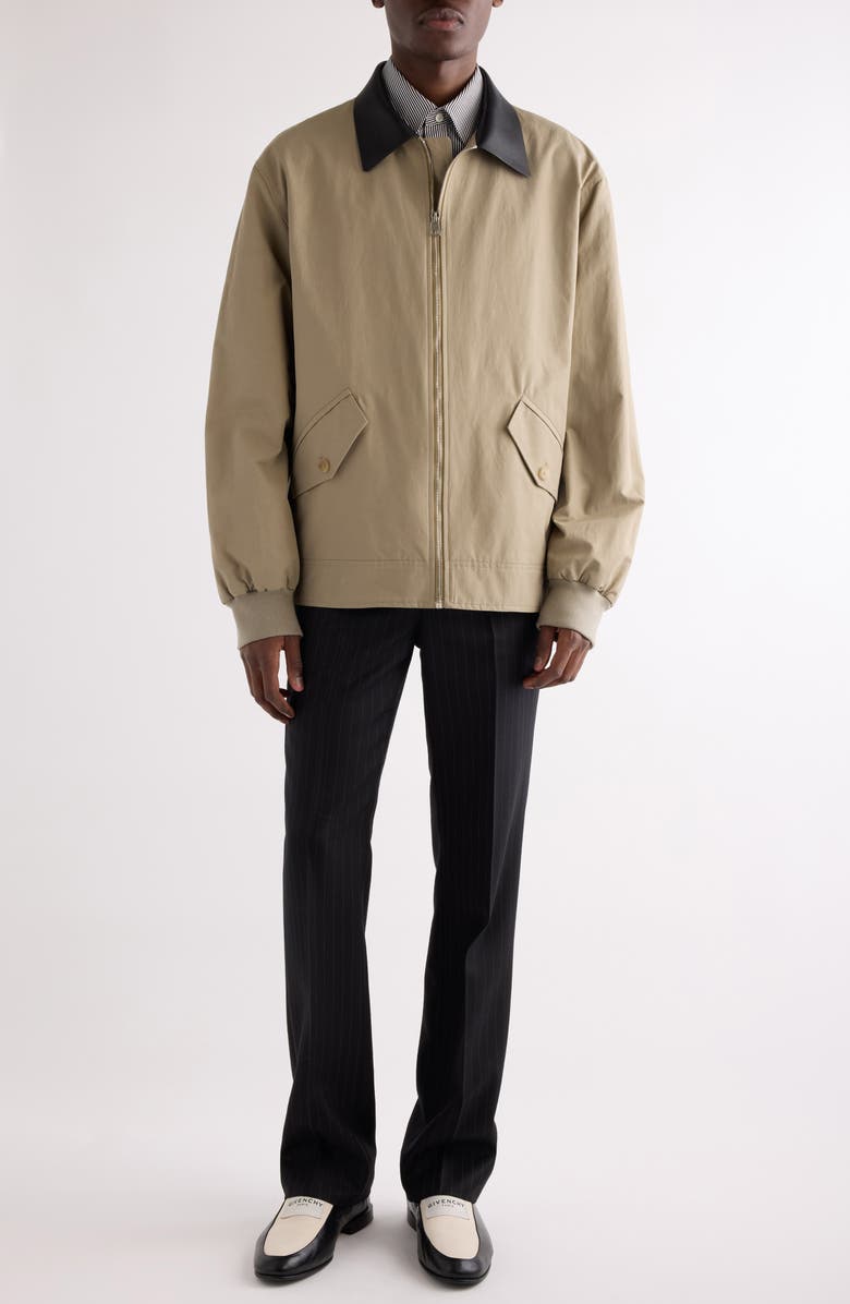 Givenchy Harrington Poplin Zip Jacket, Alternate, color, Beige