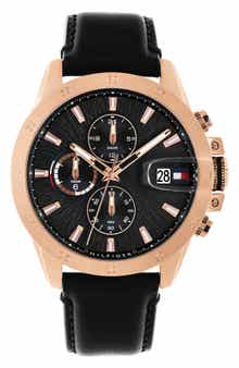 Jameson Multi-Function Leather Strap Watch