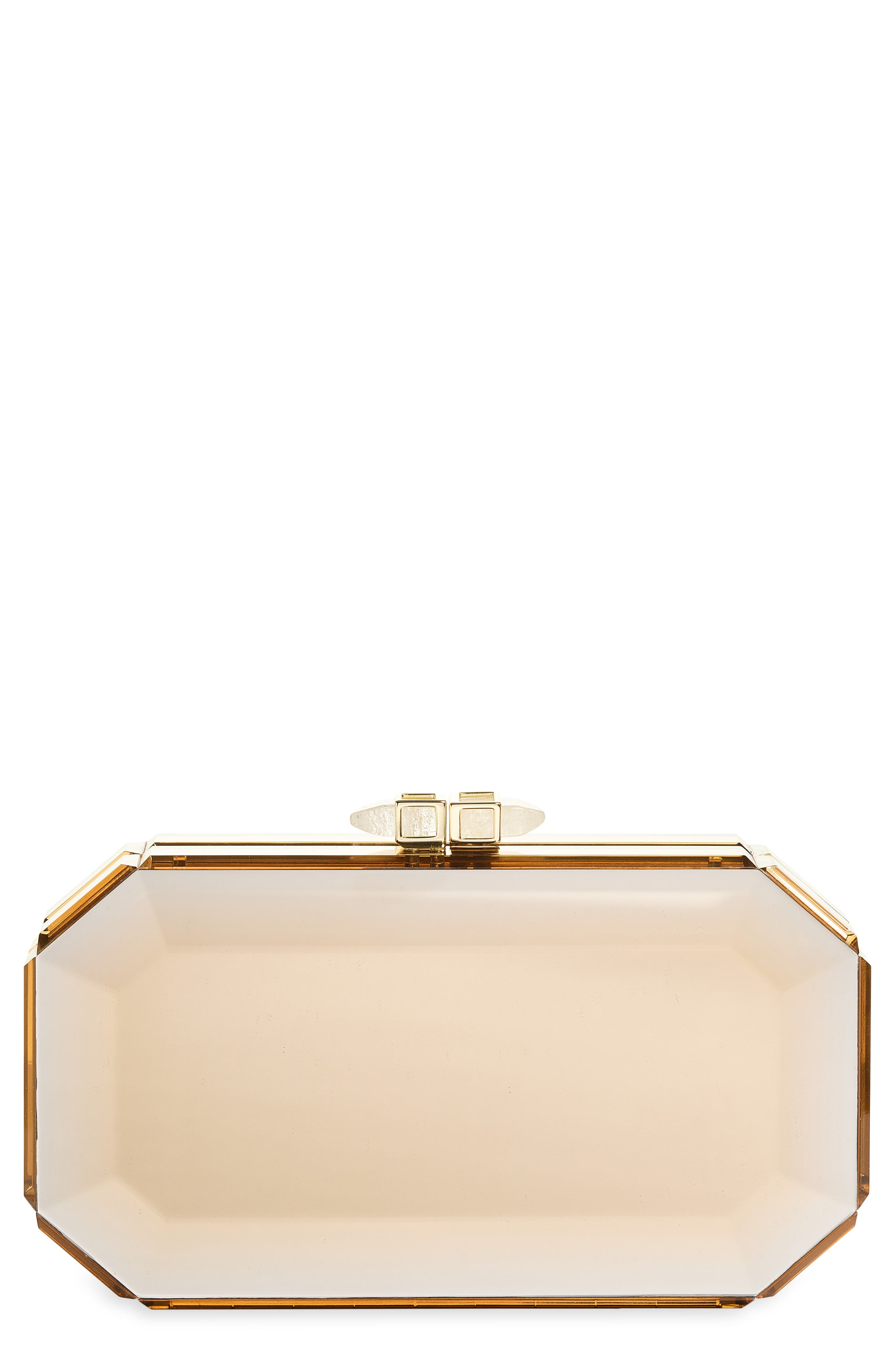 Faye Reflection Clutch, Main, color, CHAMPAGNE CHAMPAGNE
