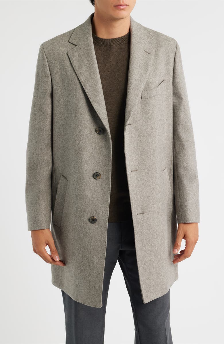 Jack Victor Delroy Wool Overcoat, Alternate, color, Oatmeal
