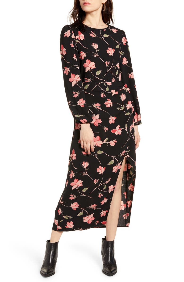 MINKPINK Magnetic Love Long Sleeve Midi Dress, Main, color, 