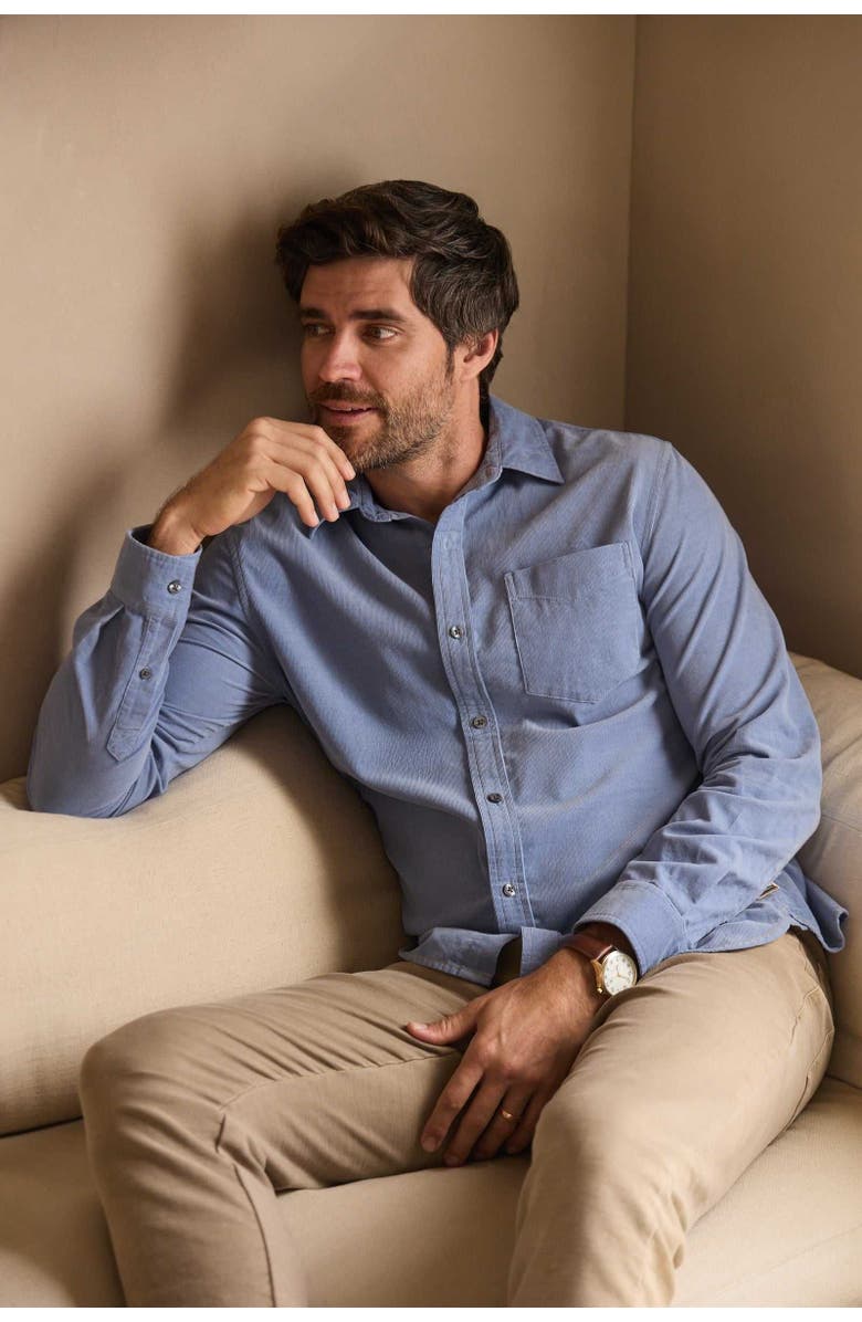 Surfside Supply Co. Brian Corduroy Shirt, Alternate, color, Country Blue