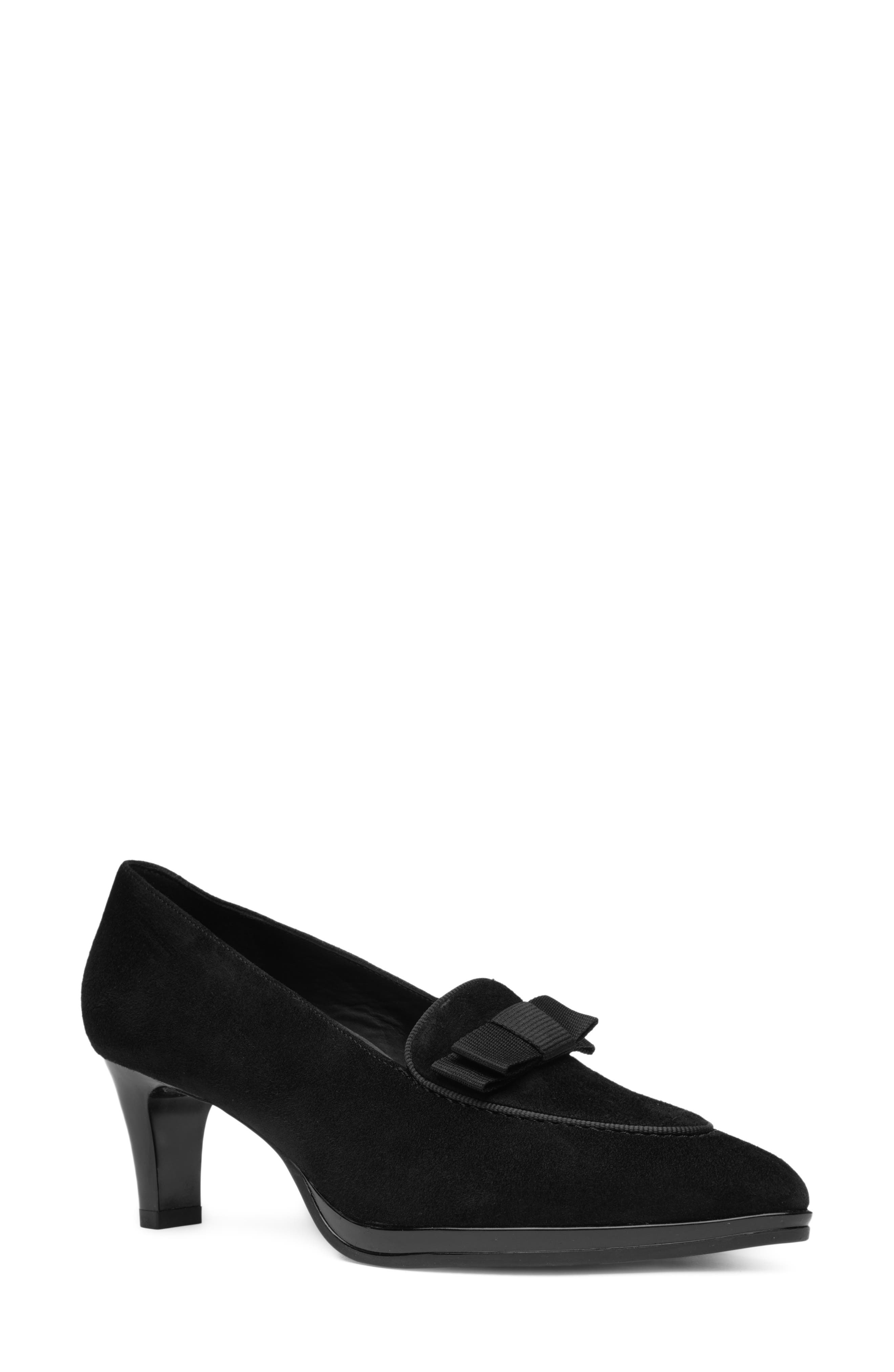 Azalea Pointed Toe Loafer Pump, Main, color, BLACK